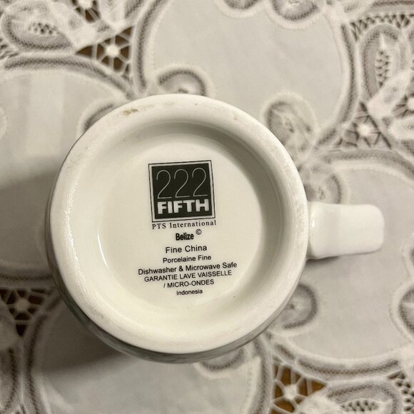Porcelaine Fine China "222 Fifth" PTS International coffee/tea cup, Belize - Picture 7 of 7